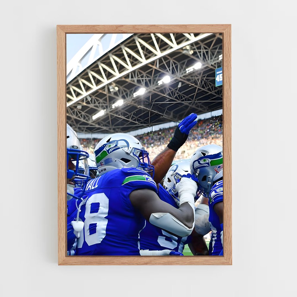 seahawks-16 cadre Bois clair