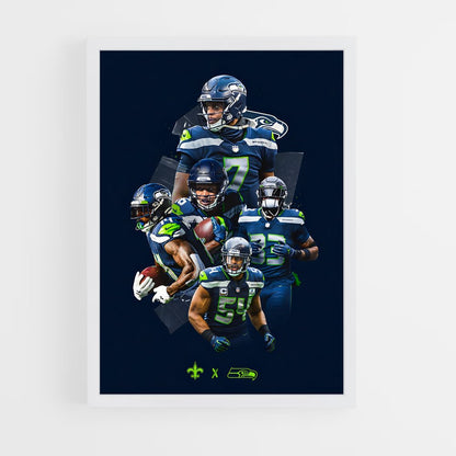 seahawks-20 cadre Blanc