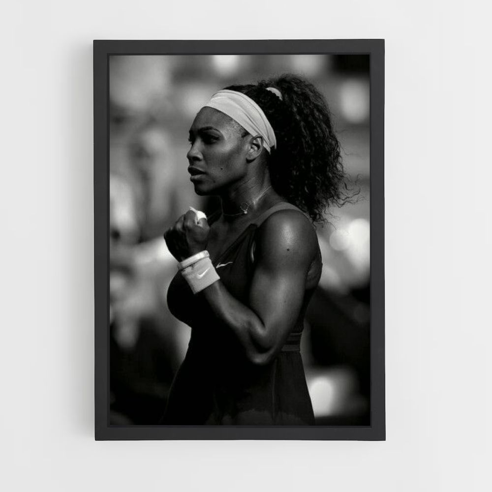 Poster Serena Williams Noir et Blanc