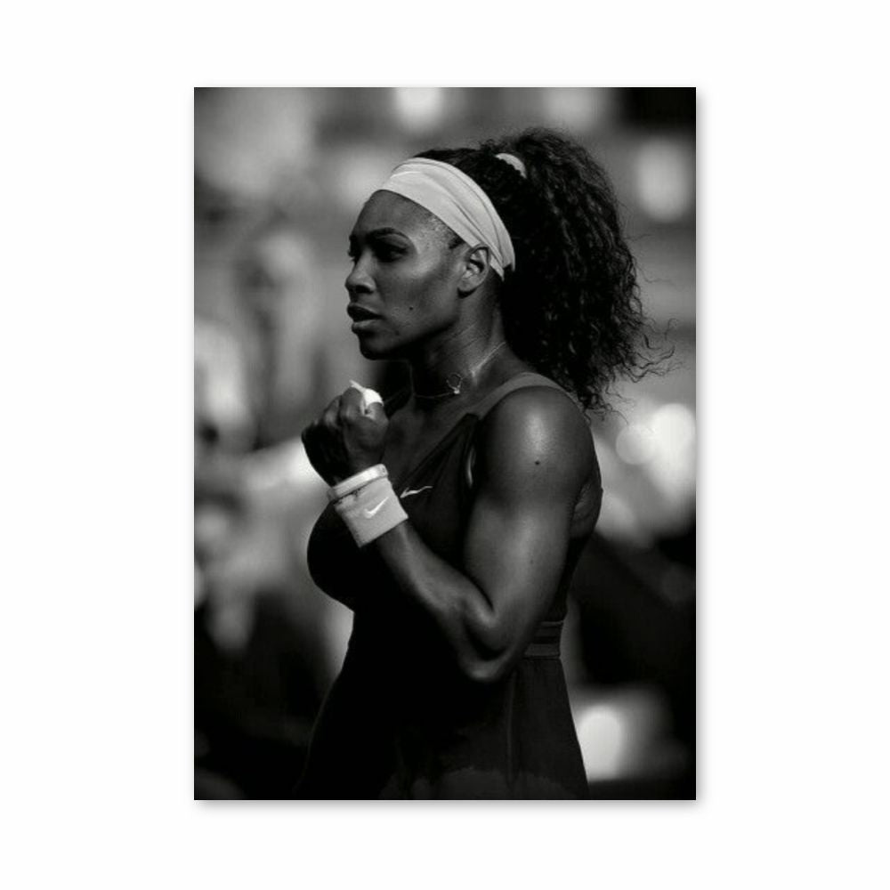 Poster Serena Williams Noir et Blanc