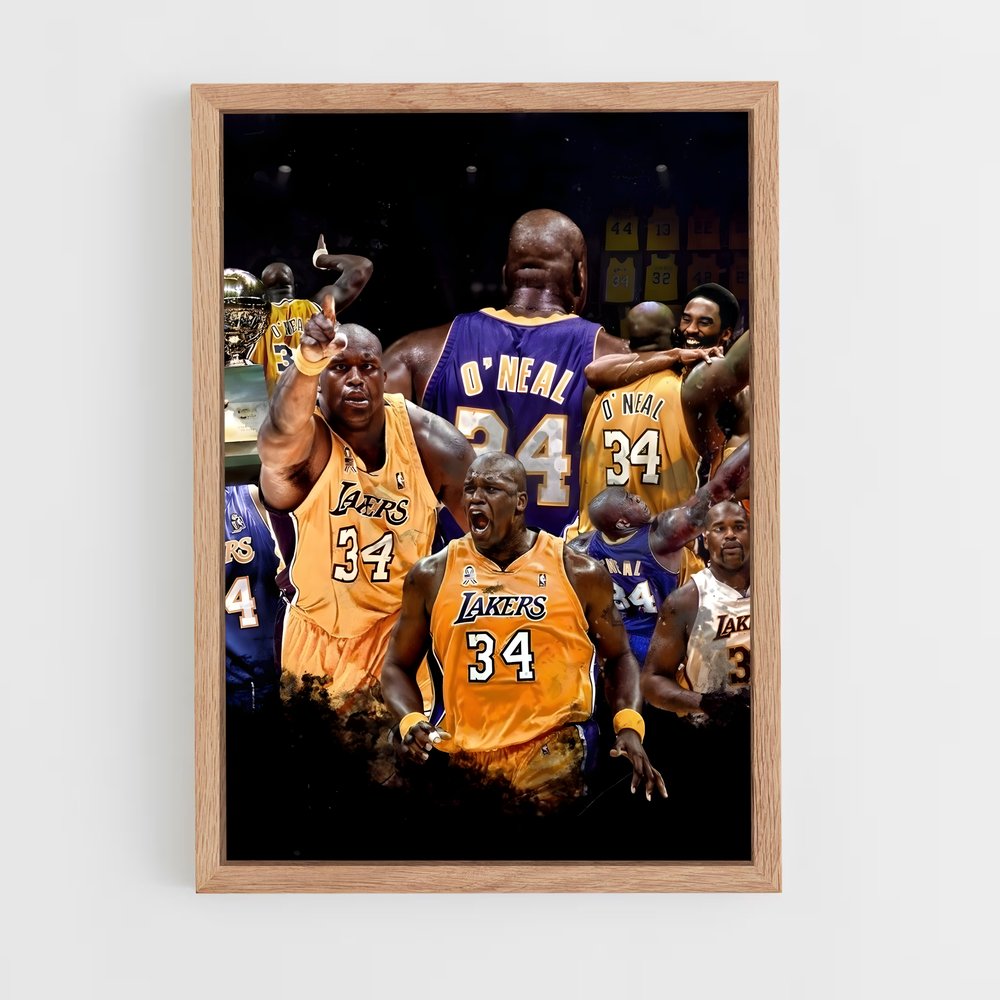 shaquille-oneal-11 cadre Bois clair
