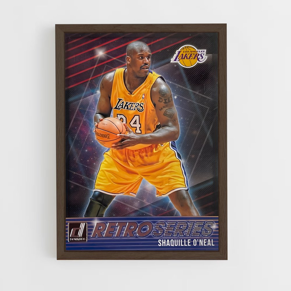 shaquille-oneal-5 cadre Bois foncé