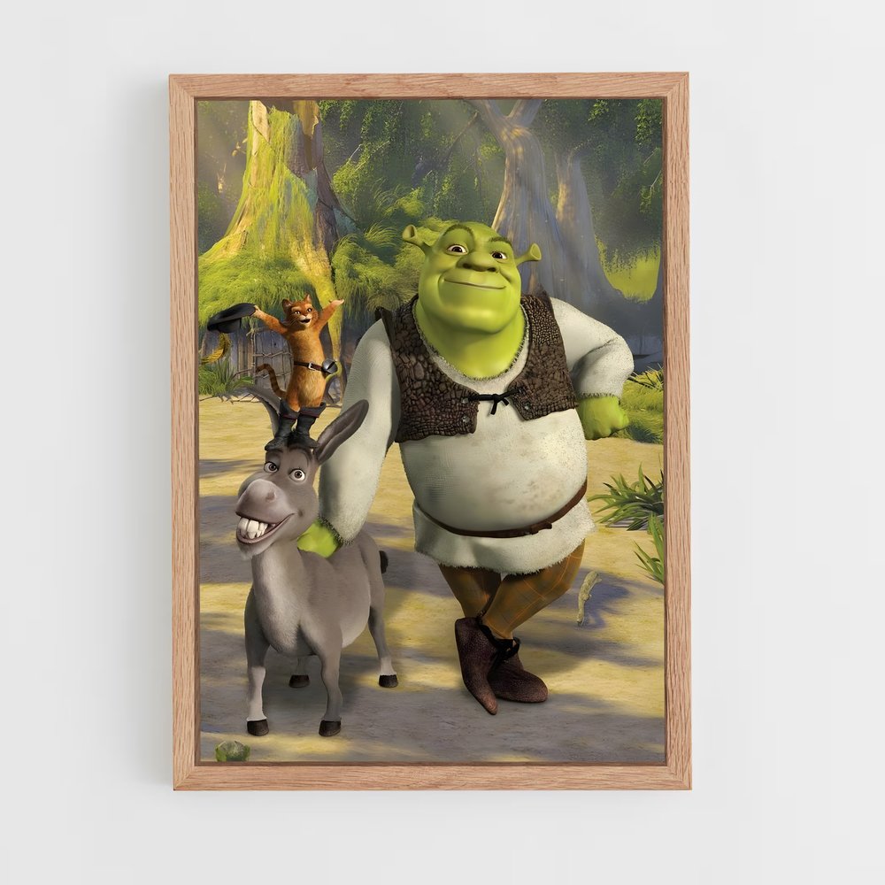 shrek-4 cadre Bois clair