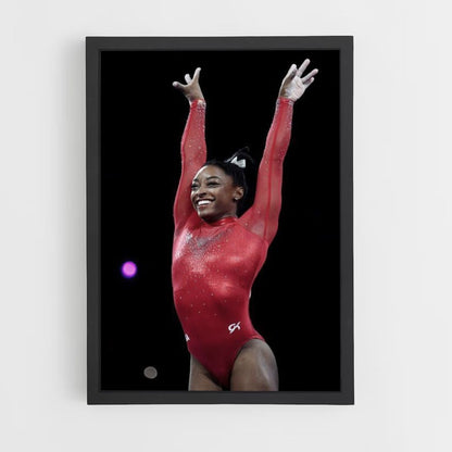 Poster Simone Biles Rouge