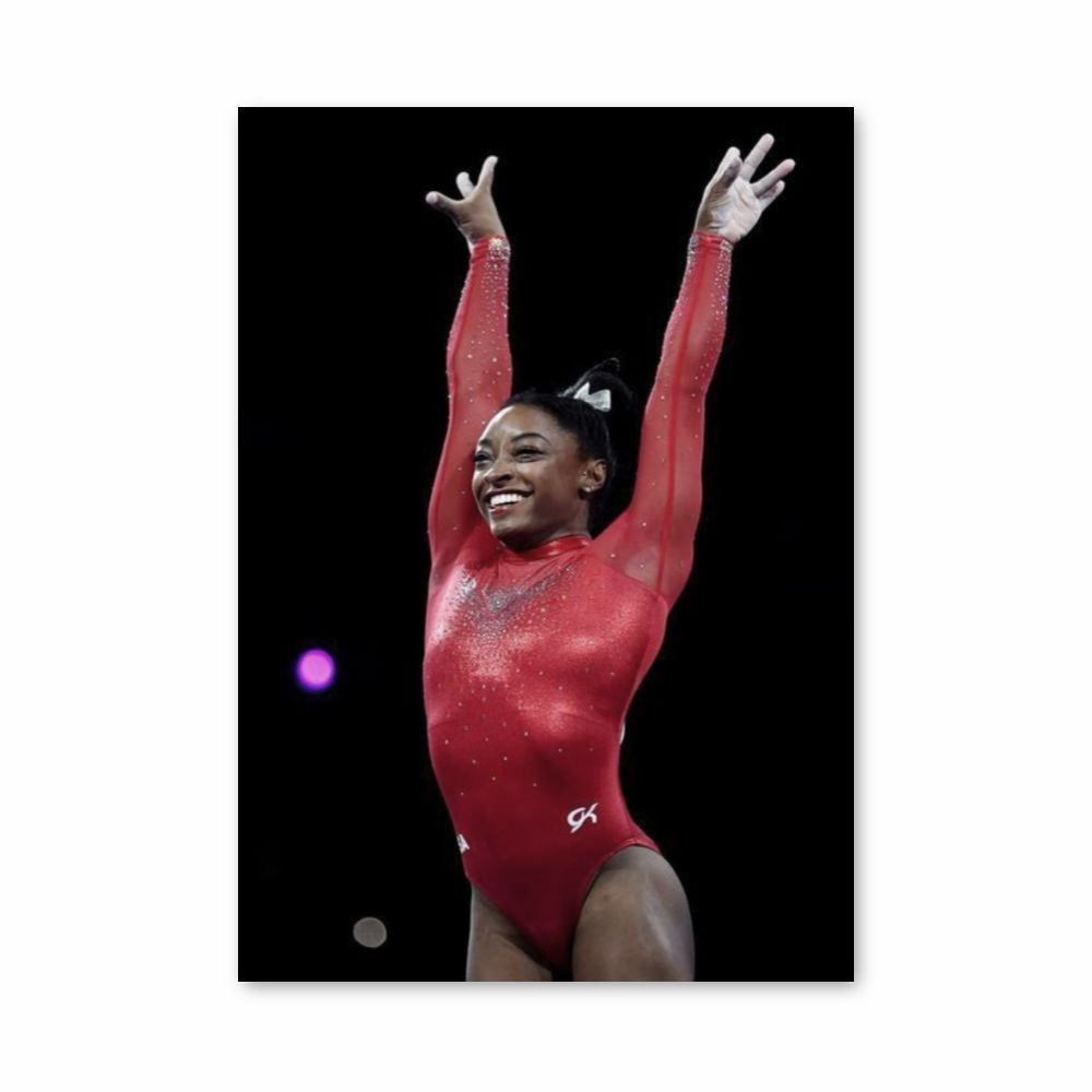 Poster Simone Biles Rouge