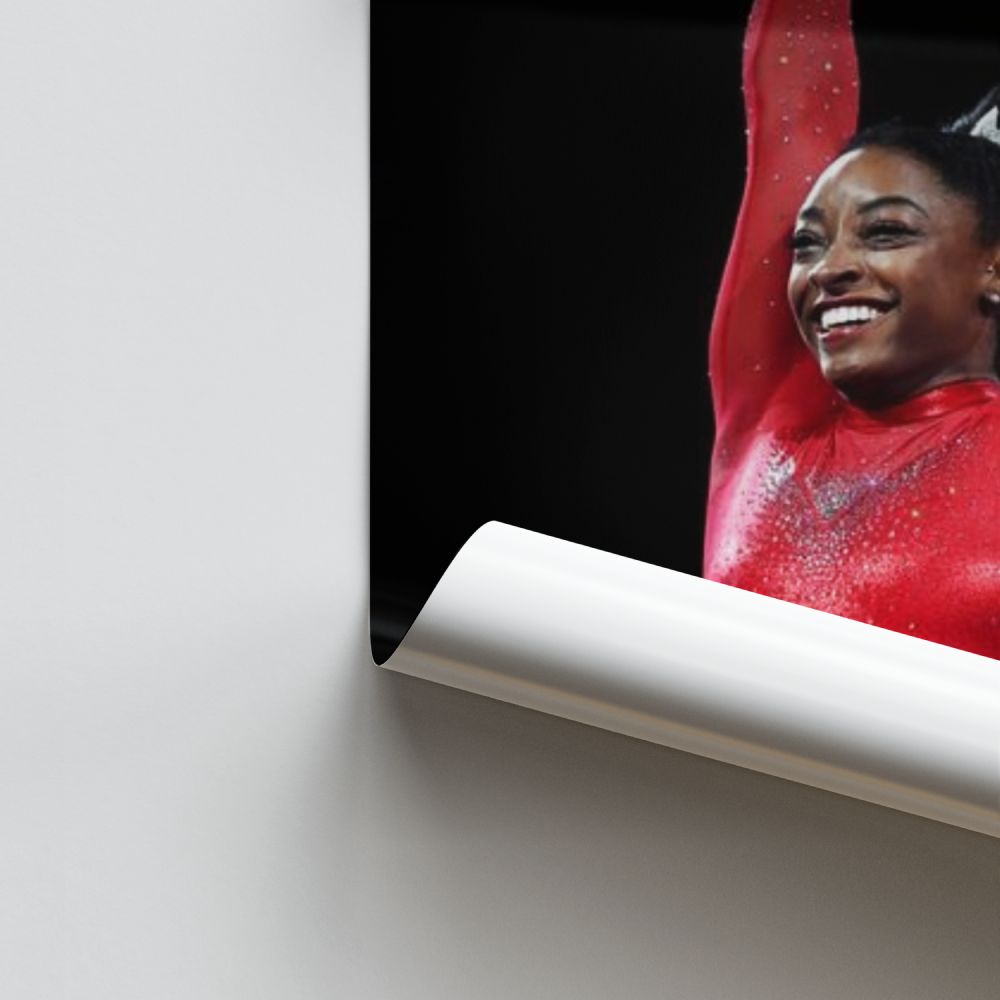 Poster Simone Biles Rouge