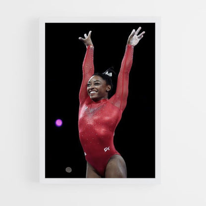 Poster Simone Biles Rouge