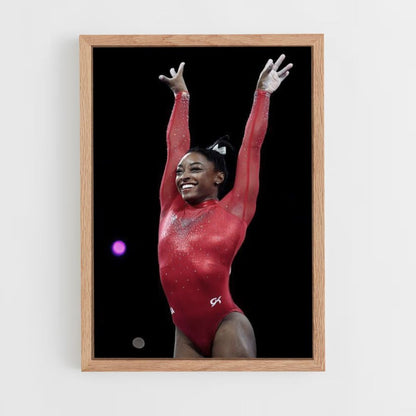 Poster Simone Biles Rouge