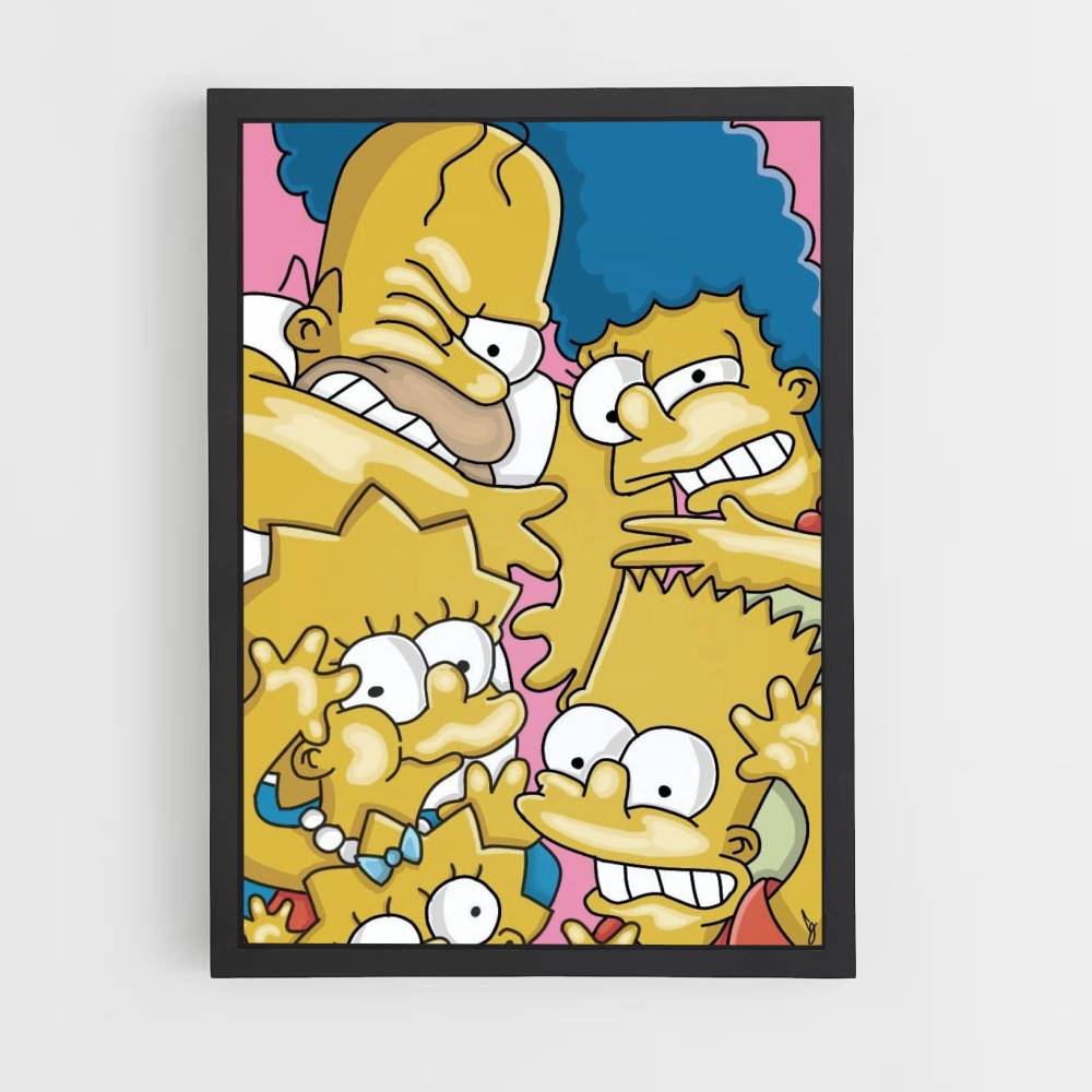 Poster Famille Simpsons