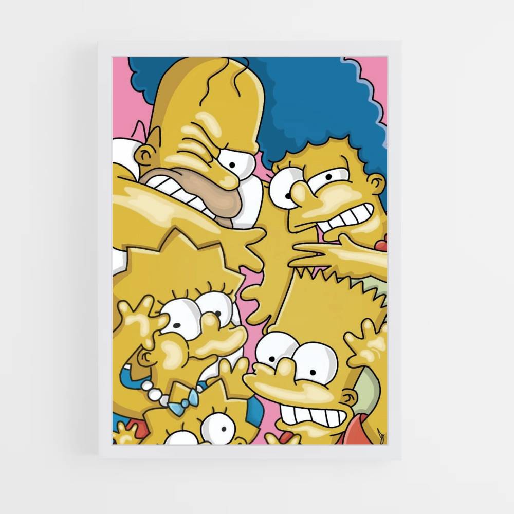 Poster Famille Simpsons