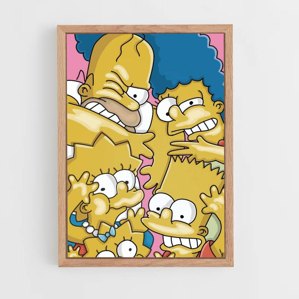 Poster Famille Simpsons