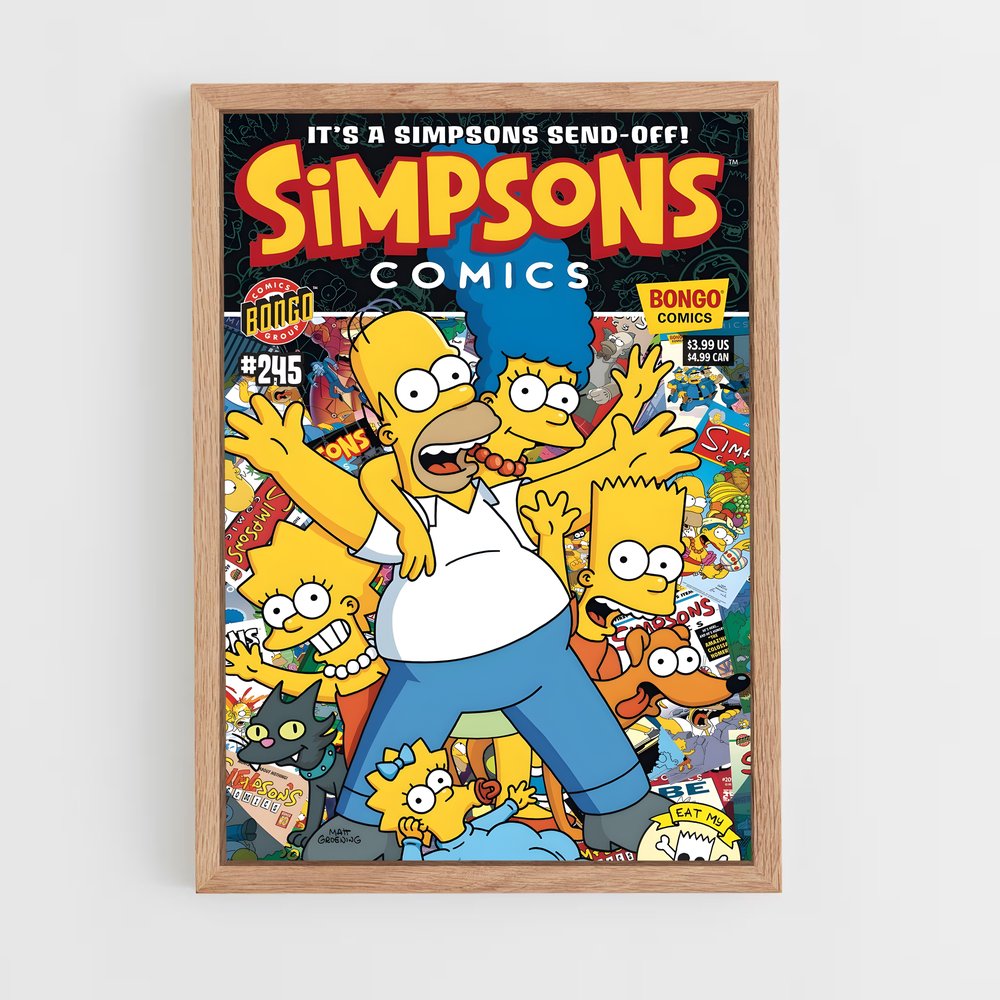 simpsons-4 cadre Bois clair