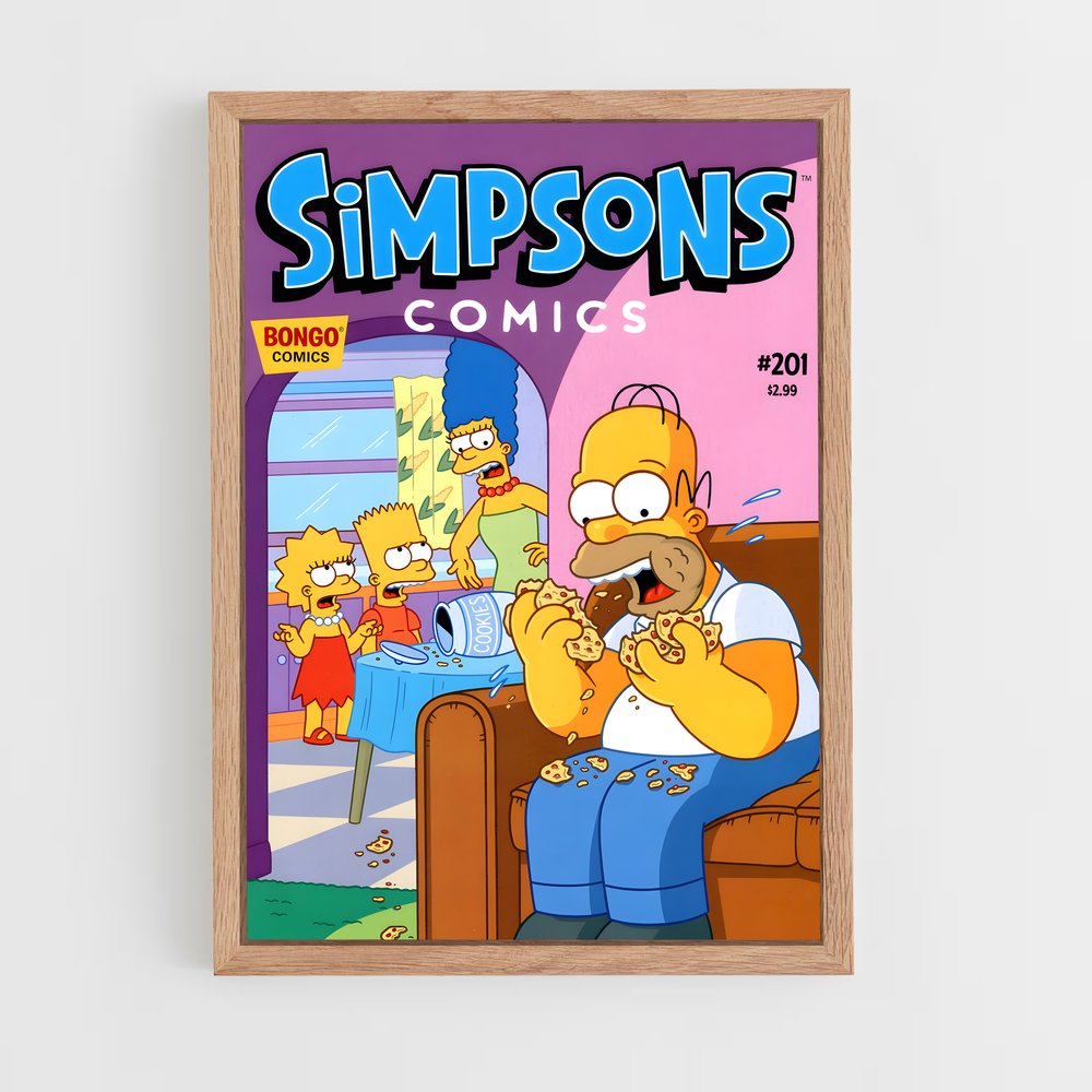 simpsons-5 cadre Bois clair