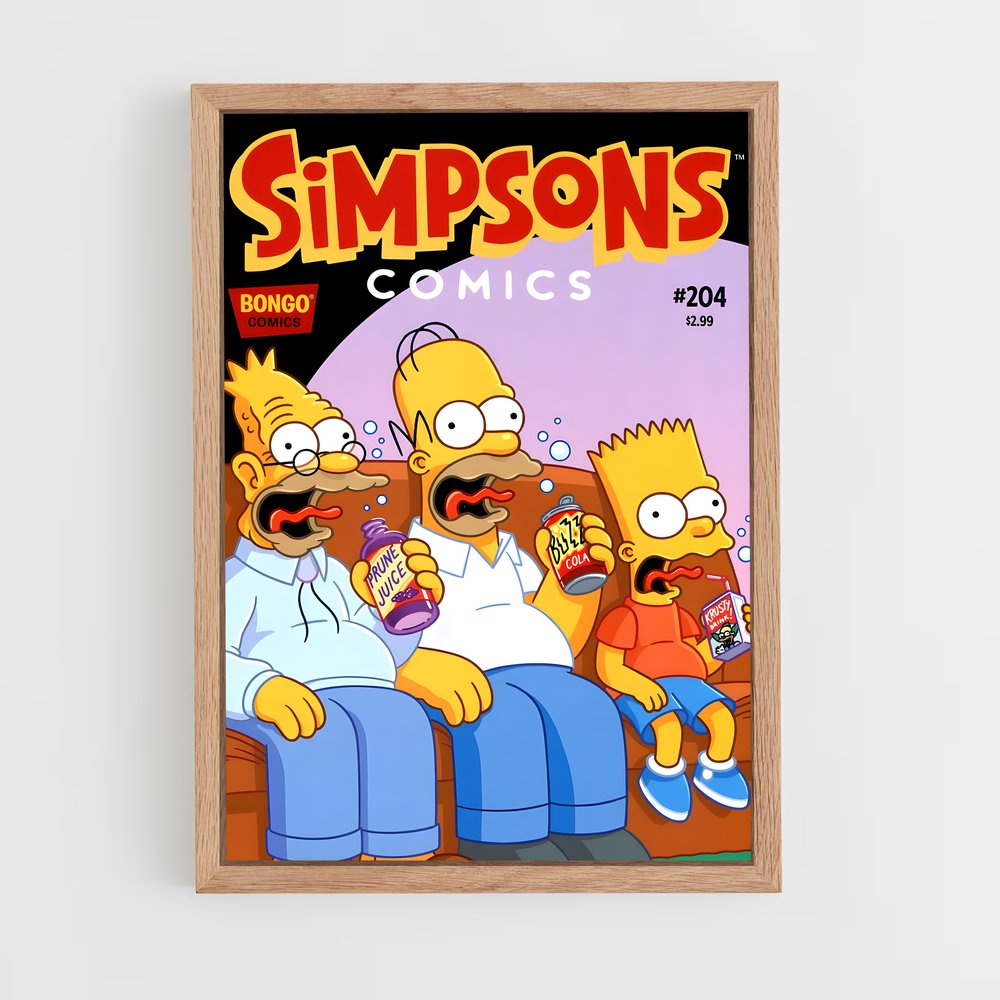 simpsons-6 cadre Bois clair