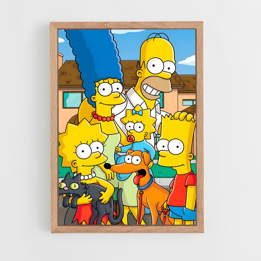 simpsons-7 cadre Bois clair