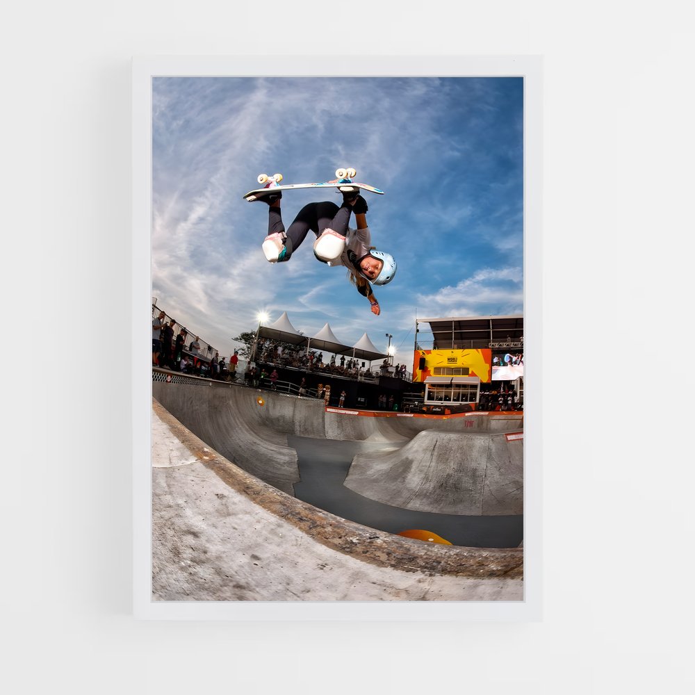 skateboard-25 cadre Blanc