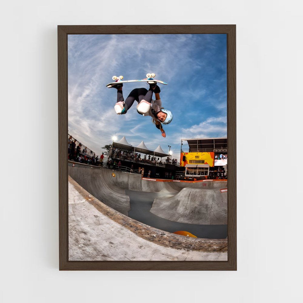 skateboard-25 cadre Bois foncé