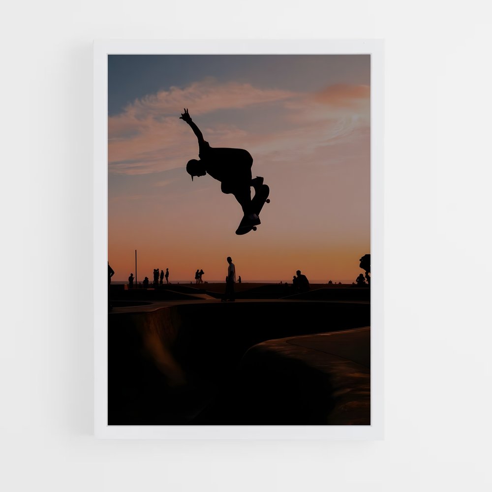 skateboard-8 cadre Blanc