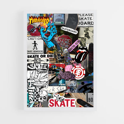 skateboard-9 cadre Blanc