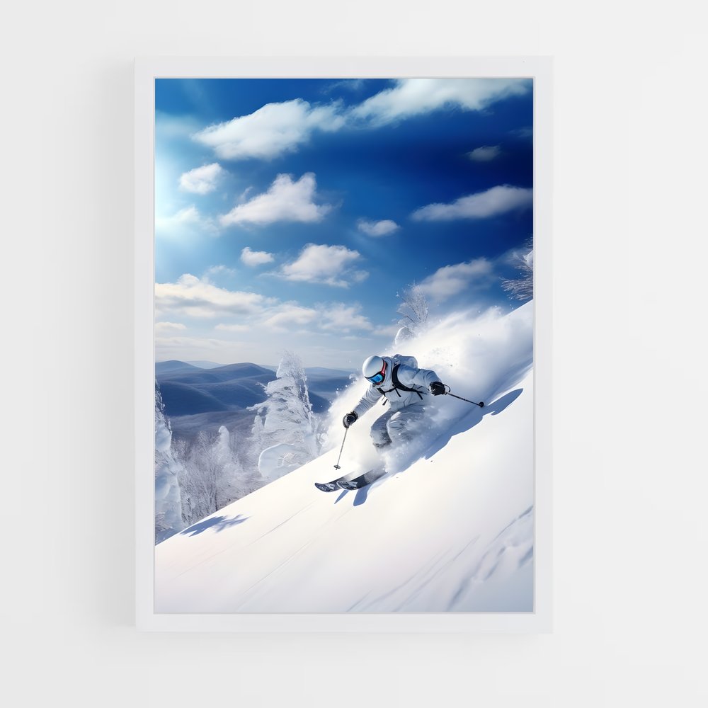 ski-3 cadre Blanc