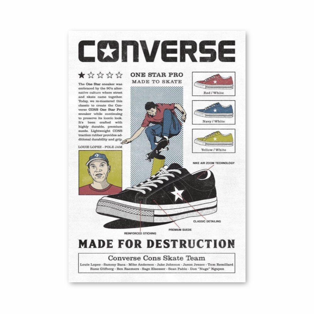 Poster Converse One Star Pro