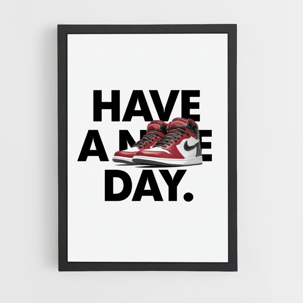 Poster Have a Nike Day Rouge