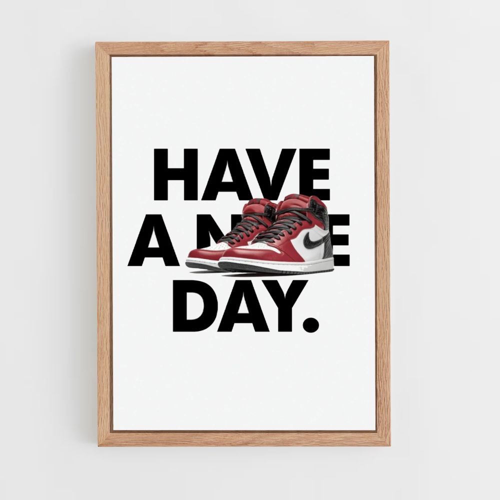 Poster Have a Nike Day Rouge