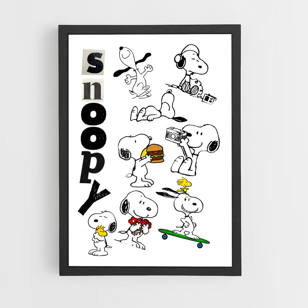snoopy-14 cadre Noir
