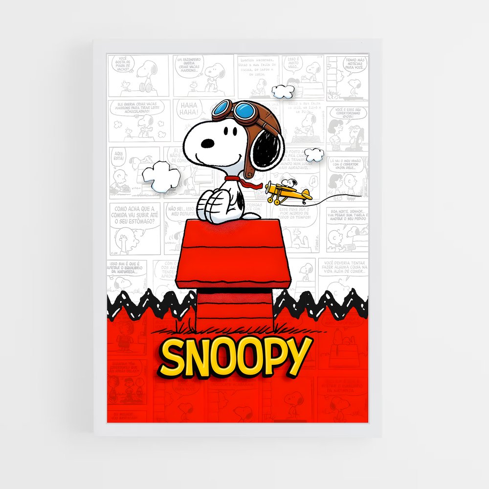 snoopy-3 cadre Blanc