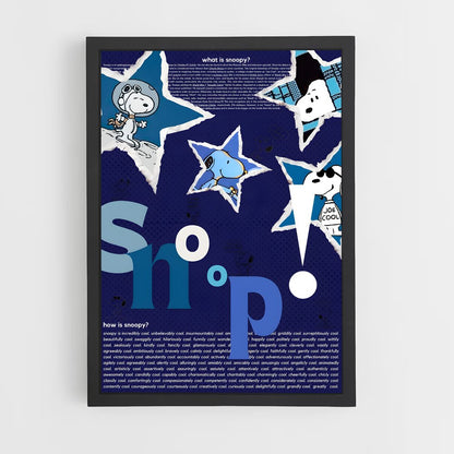 snoopy-9 cadre Noir