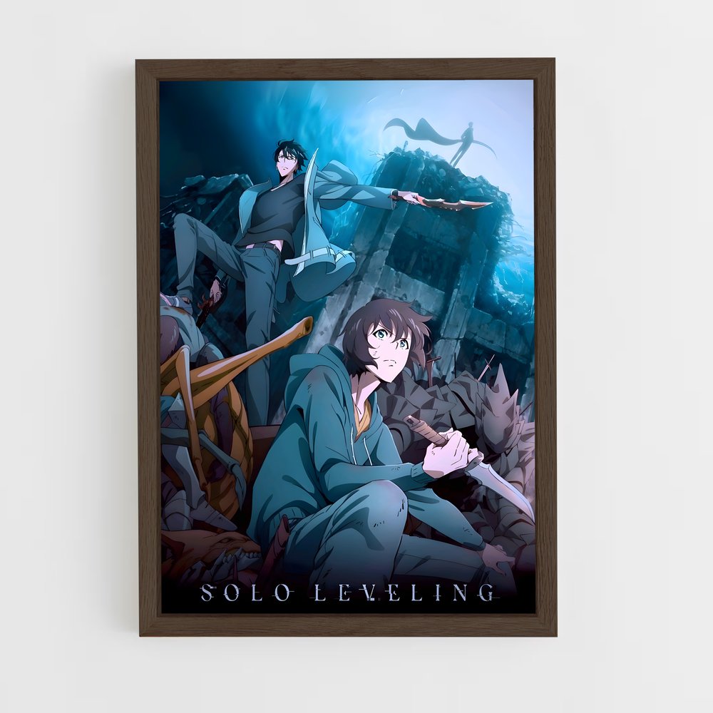 solo-leveling-2 cadre Bois foncé