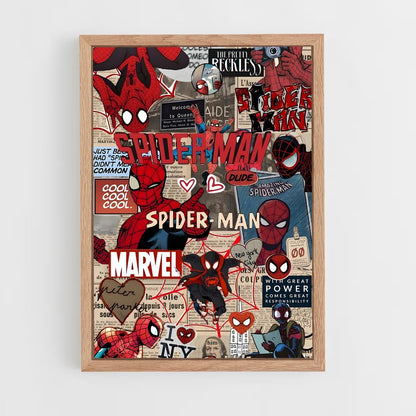 spiderman-18 cadre Bois clair