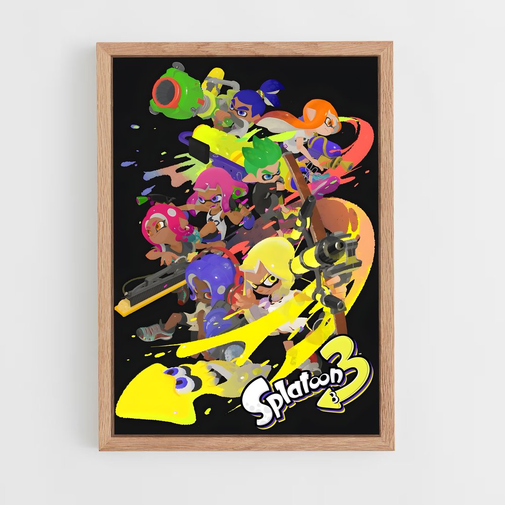 splatoon-1 cadre Bois clair