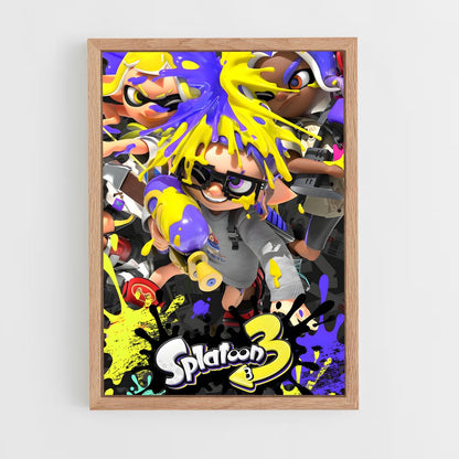 splatoon-7 cadre Bois clair