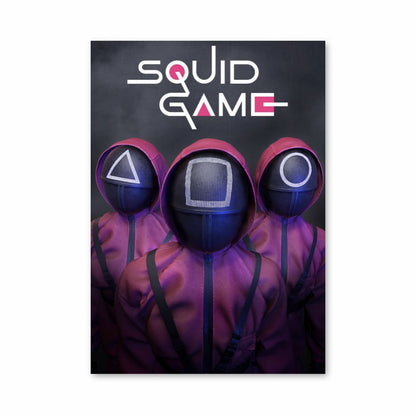 Poster Squid Game Triange Carré Rond