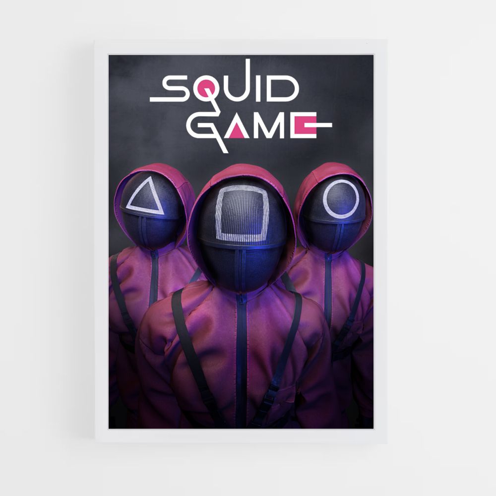 Poster Squid Game Triange Carré Rond