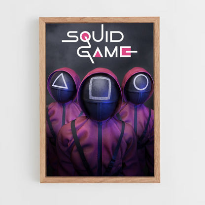 Poster Squid Game Triange Carré Rond