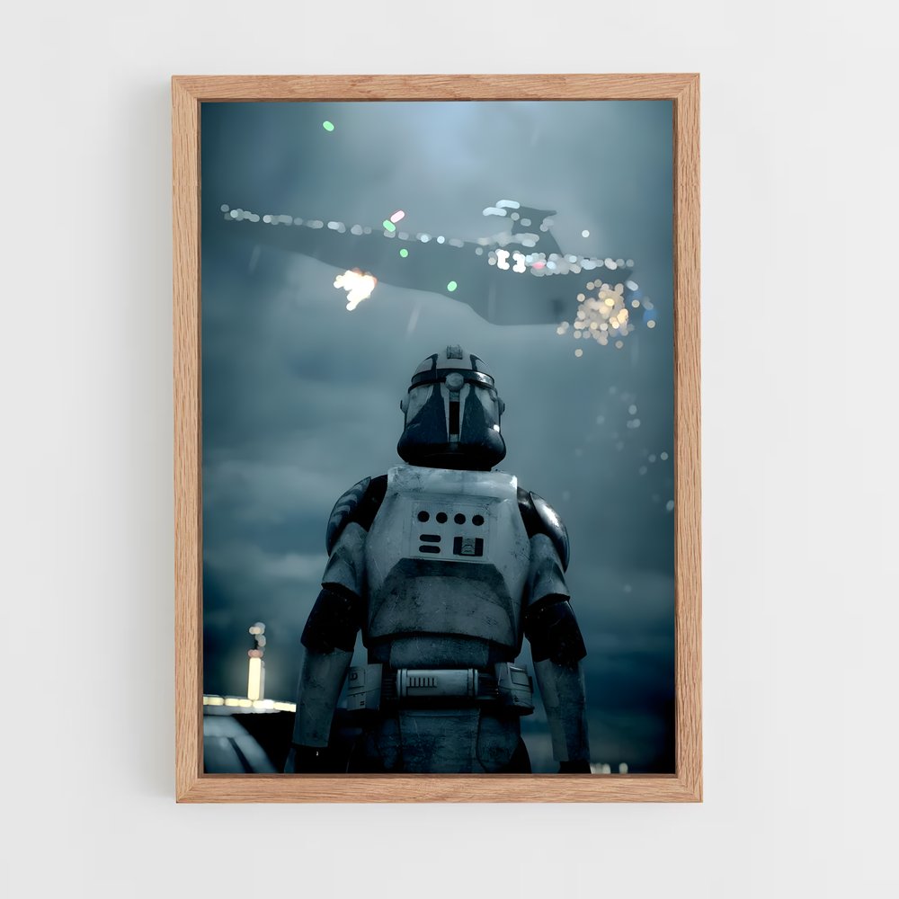 star-wars-1 cadre Bois clair