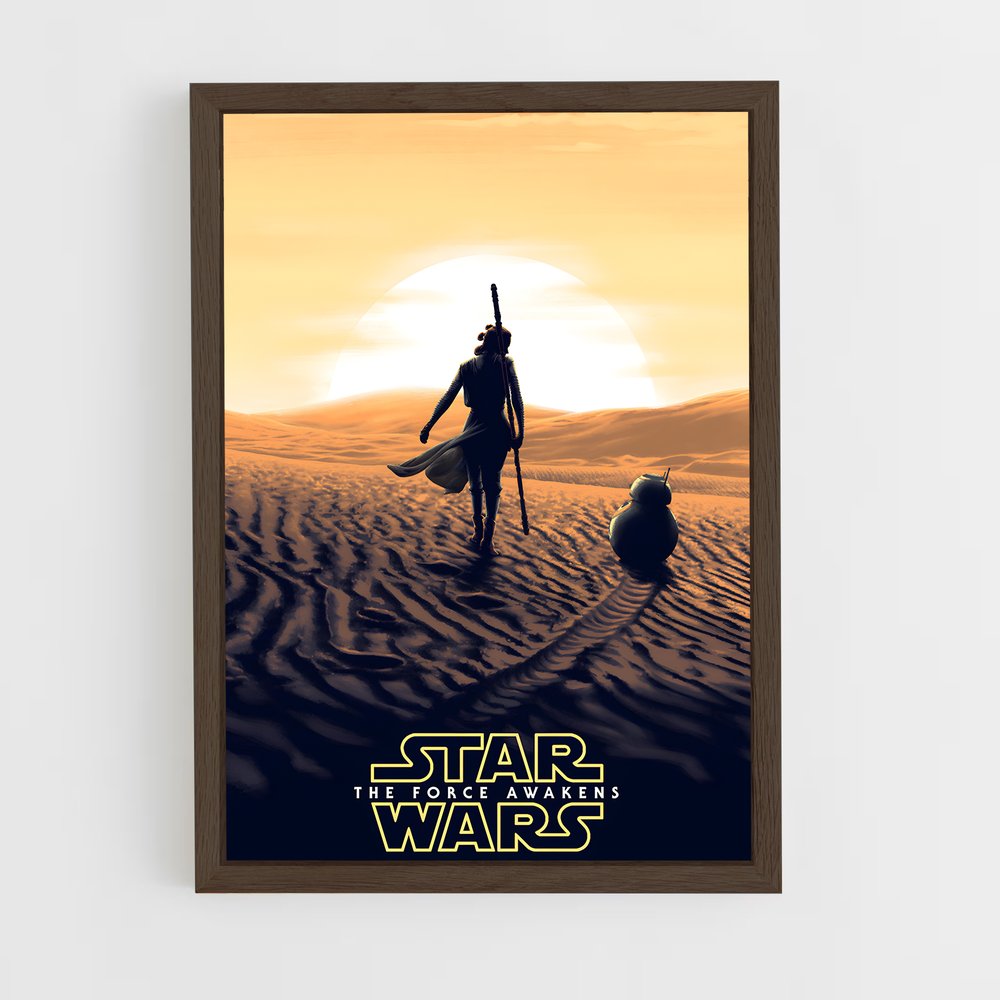 star-wars-25 cadre Bois foncé