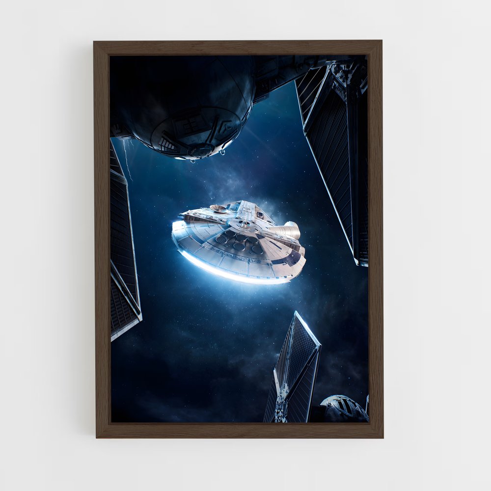 star-wars-28 cadre Bois foncé
