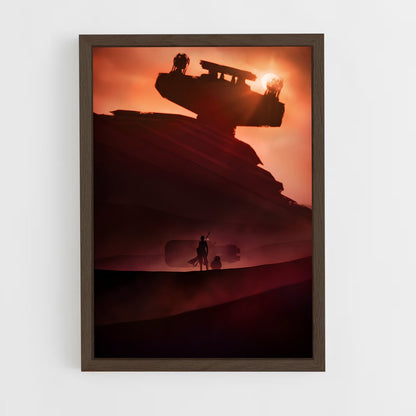 star-wars-32 cadre Bois foncé