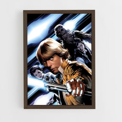 star-wars-35 cadre Bois foncé