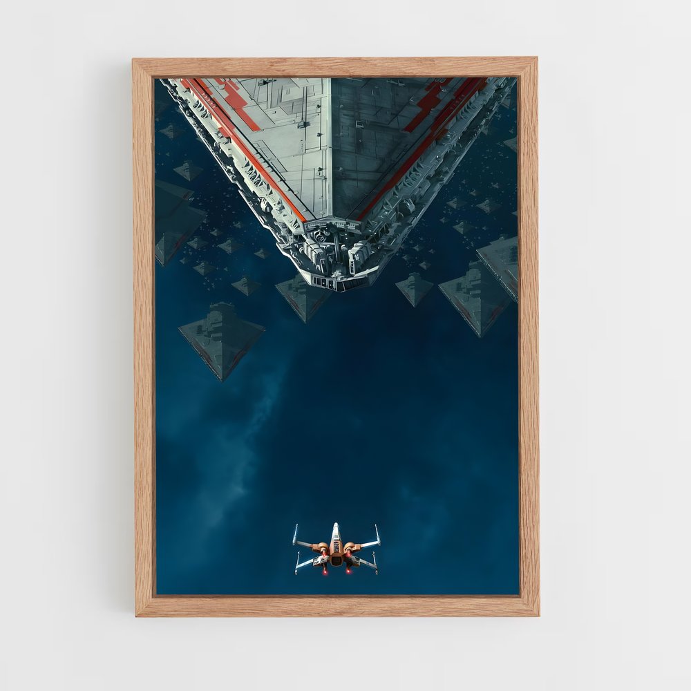 star-wars-38 cadre Bois clair