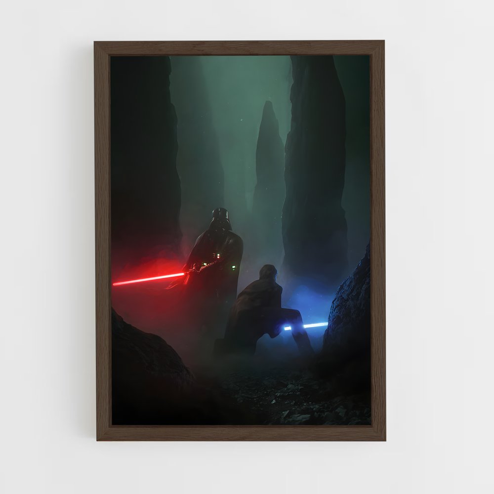 star-wars-39 cadre Bois foncé