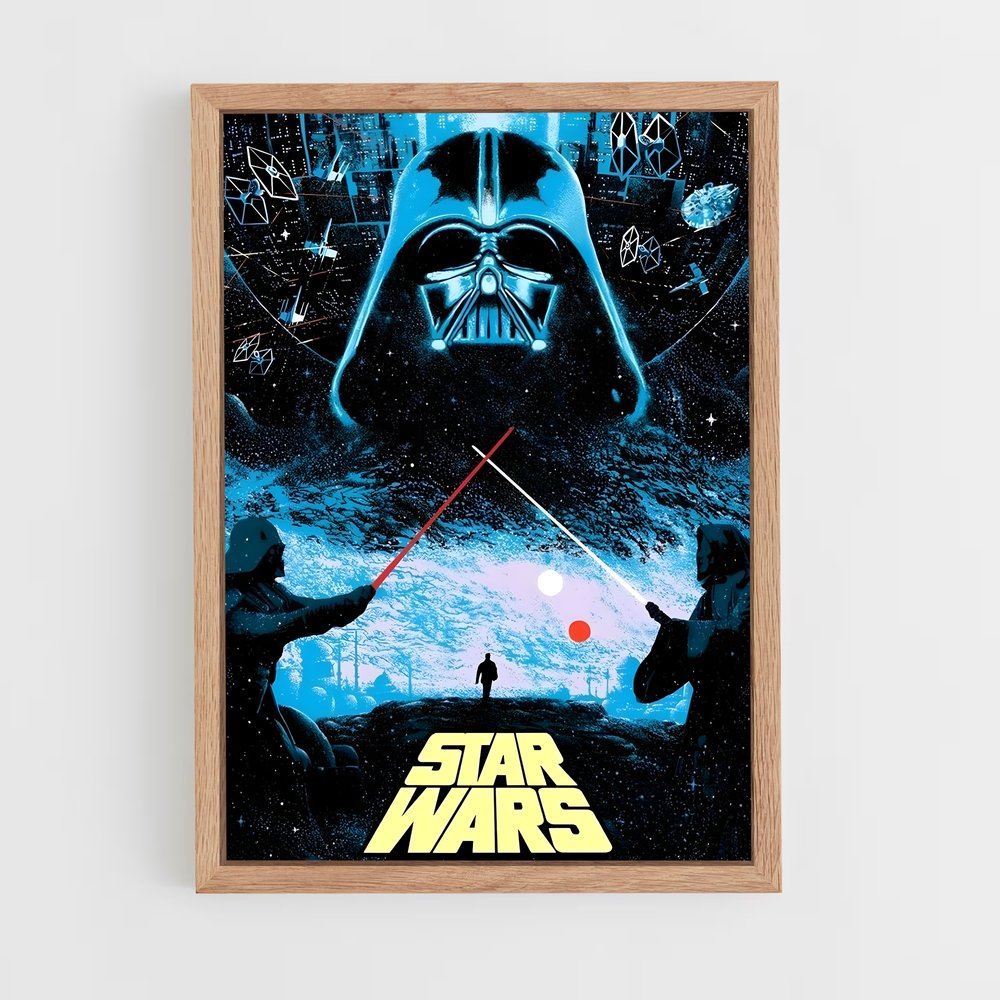 star-wars-6 cadre Bois clair