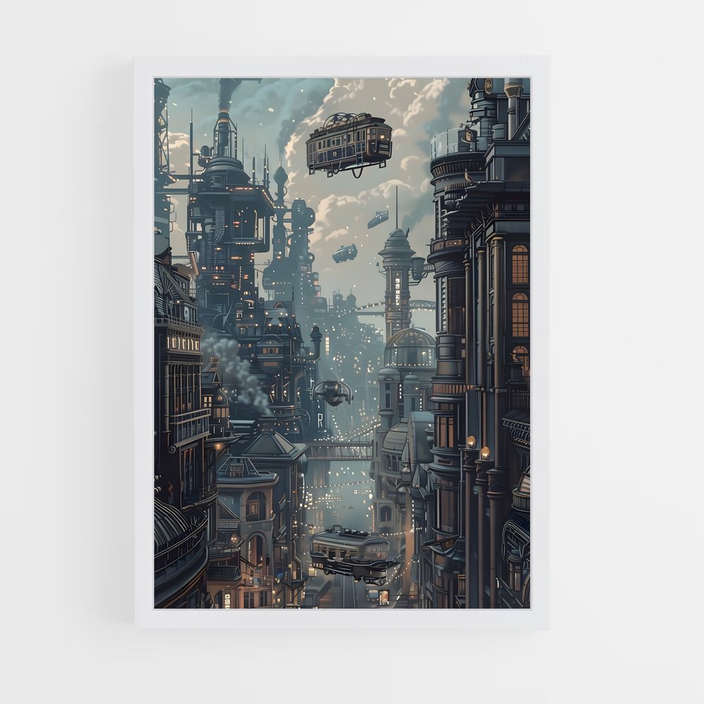 steampunk-12 cadre Blanc