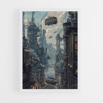 steampunk-12 cadre Blanc