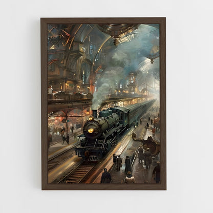steampunk-4 cadre Bois foncé