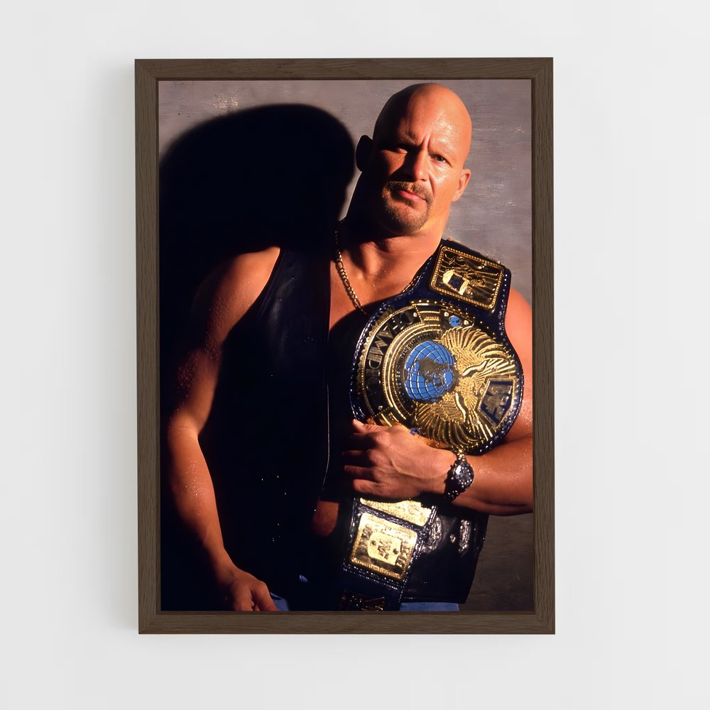 stone-cold-8 cadre Bois foncé