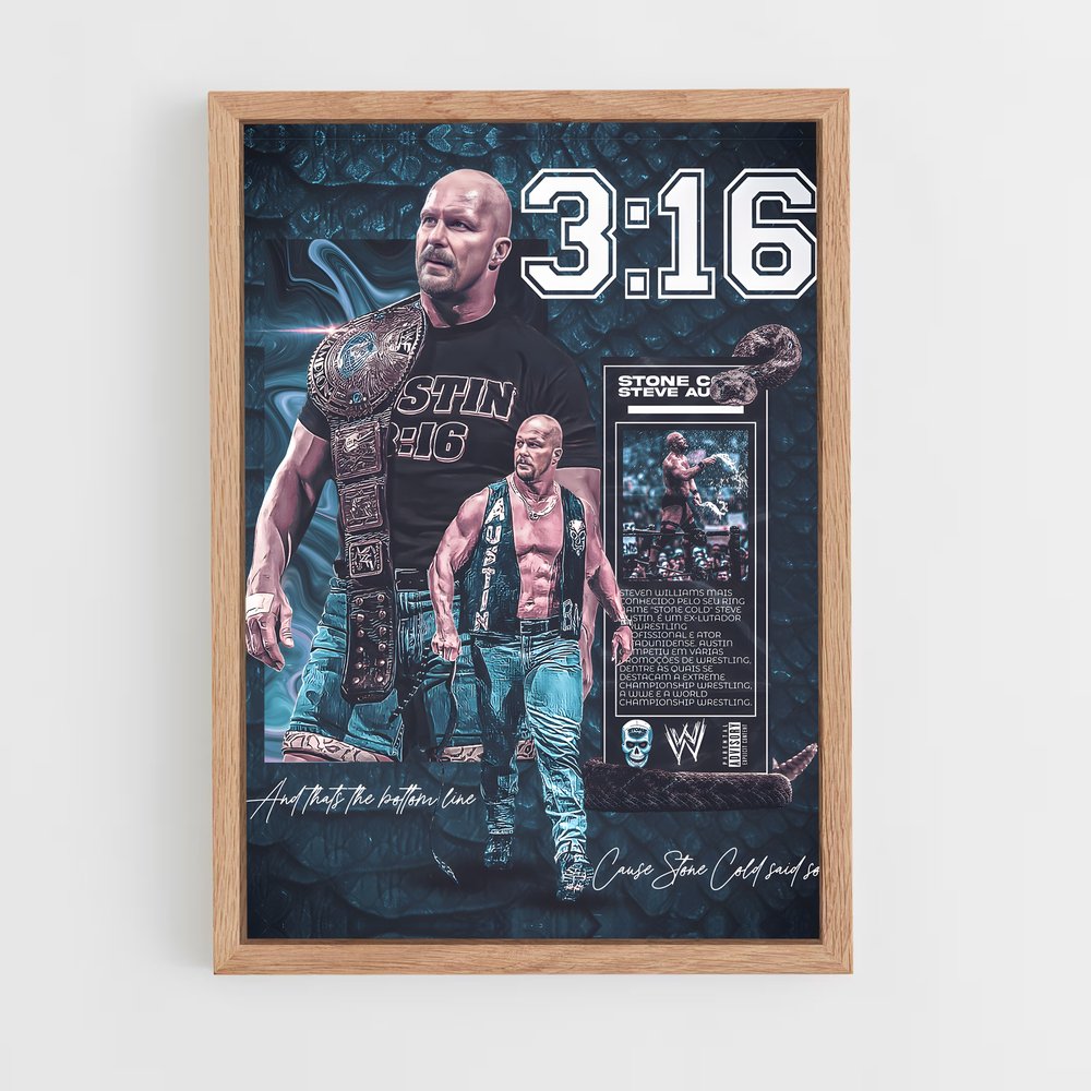 stone-cold-9 cadre Bois clair